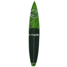 Caron Fiber Green Отшлифованная задняя поверхность Вставка Paddle Race Board, Surfboard, индивидуального размера и логотипа, цвета